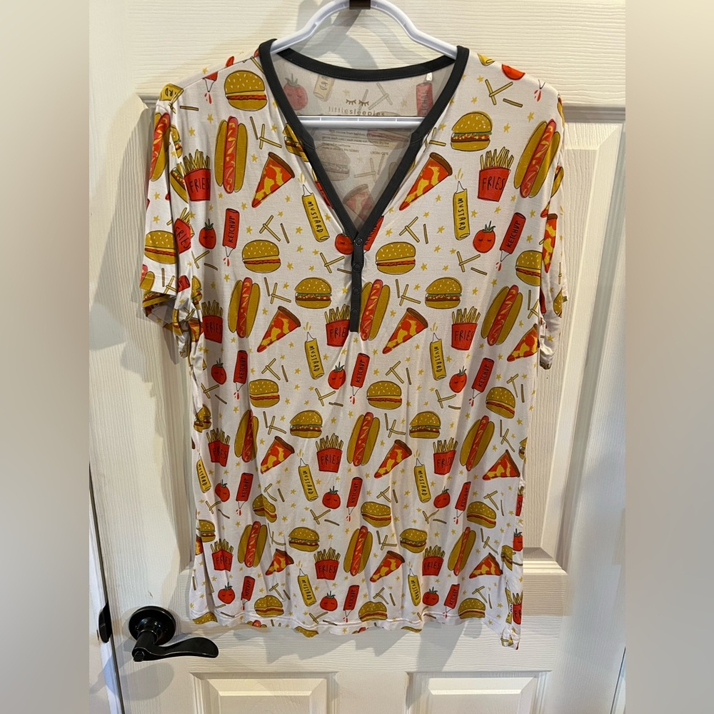 Little Sleepies Fast Foodie Womens Sleep Shirt Medium